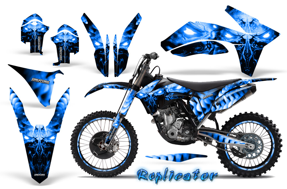 KTM C7 2011 Graphics Kit Replicator Blue NP Rims